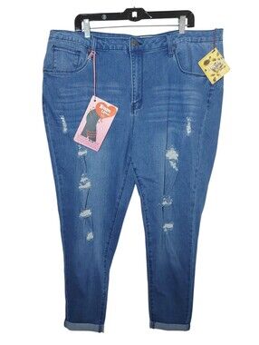 Hybrid And Company "Bum Lifter" Distressed Ripped Stretchy Jeans